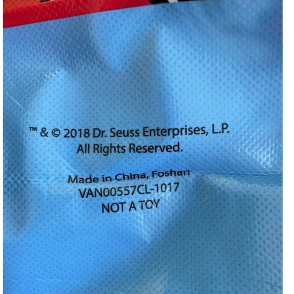 Dr. Seuss Suess Tote (2) Reusable Art Bag School Kids Gift Travel Shopping Cat - Picture 3 of 7